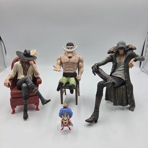 One Piece Figure Lot Whitebeard Mihawk Kuzan Ivankov Anime Statues Japan Import